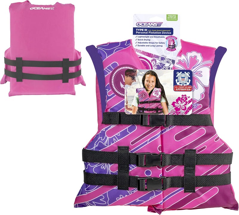 Oceans 7 US Coast Guard Approved Life Jacket for Infant, Kids, Youth, – Type II & III Vest, Personal Flotation Device - Image 5